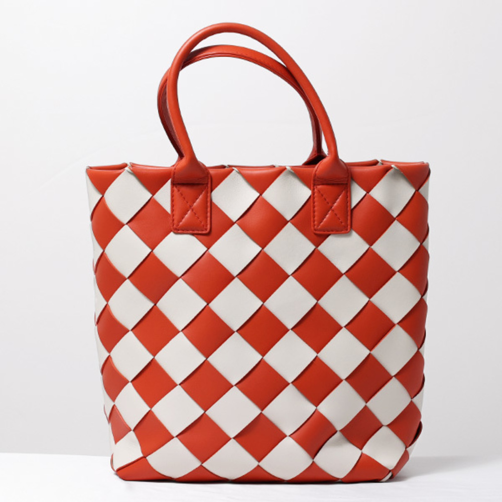 Bottega Veneta Maxi Red White Bag Cabat